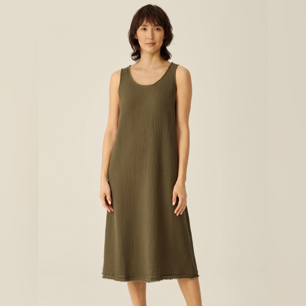 Eileen Fisher organic cotton gauze dress